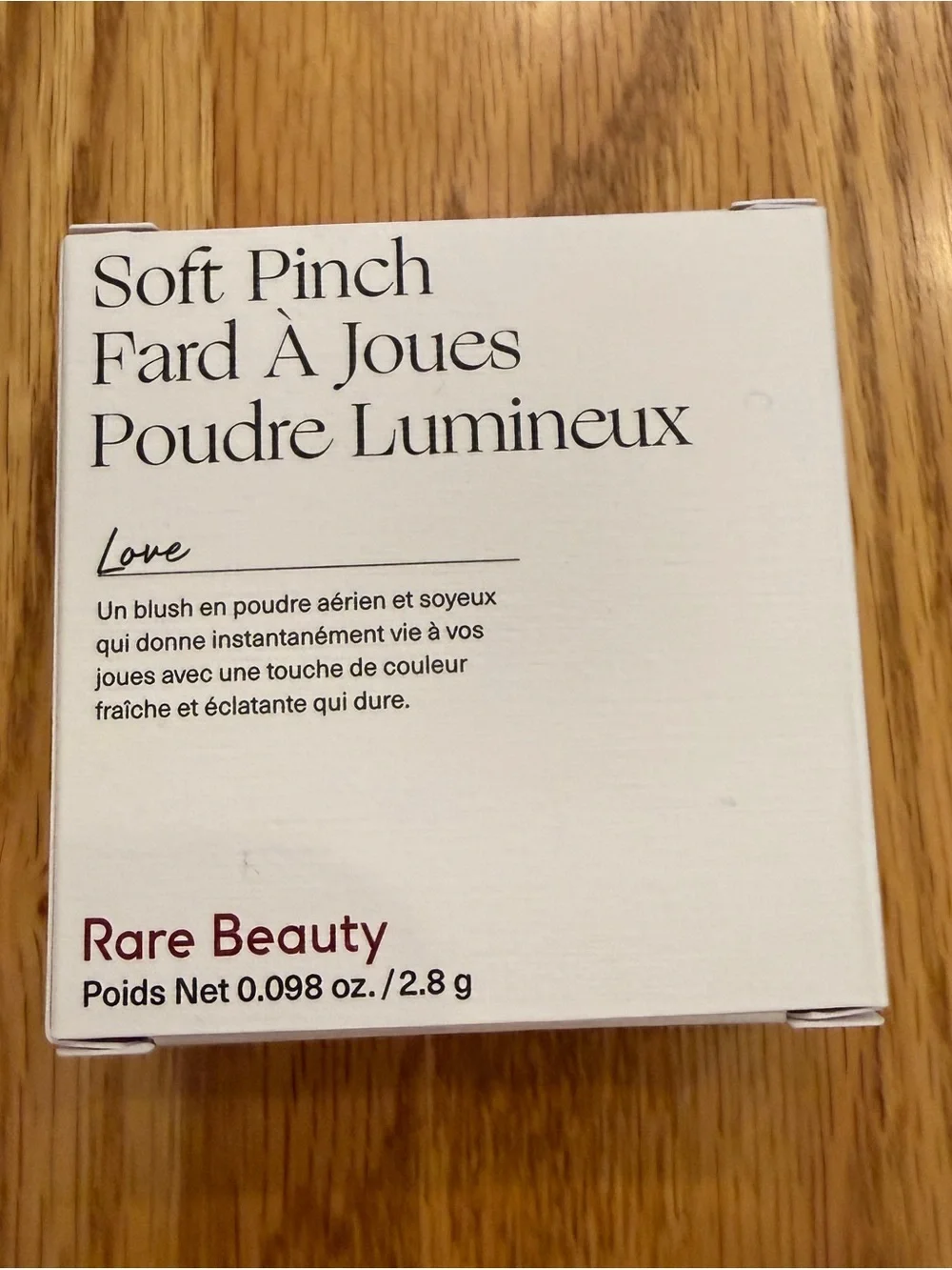 NWT Rare Beauty Soft Pinch Luminous Powder Blush Love 0.098 oz